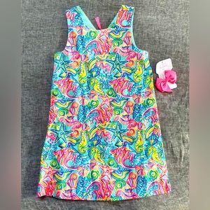 Girls sundress with tropical fish print and matching hair bow. New with tags.